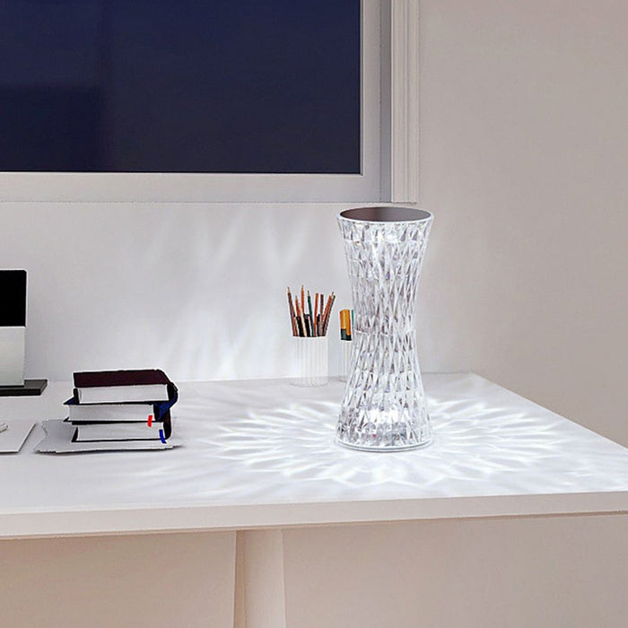 Creative LED 3D Crystal Touch Lamp - USB Rechargeable
