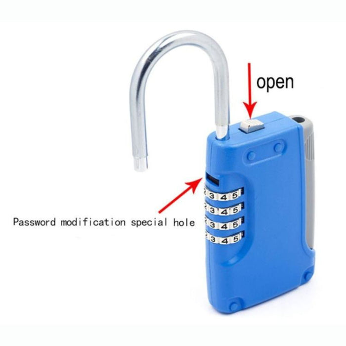 3 PCS Key Safe Box Password Lock Keys Box Metal Lock Body Padlock Type Storage Mini Safes (Black)