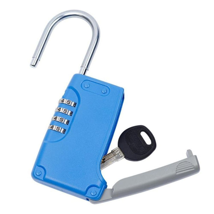3 PCS Key Safe Box Password Lock Keys Box Metal Lock Body Padlock Type Storage Mini Safes (Black)
