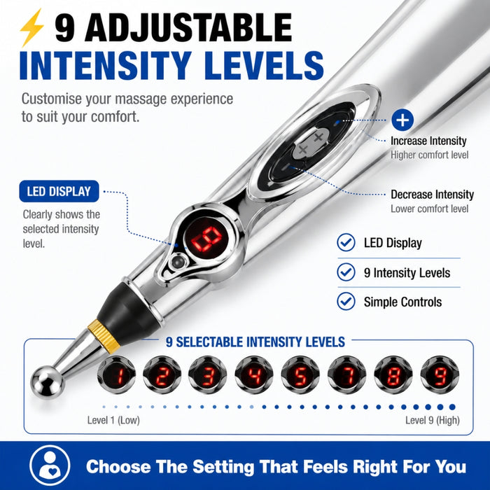 PulsePoint Electronic Massage Pen with 3 Massage Heads