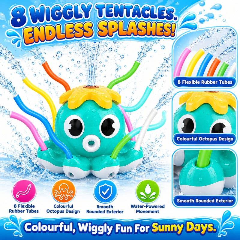 Octopus Wiggle Water Sprinkler – Kids Outdoor Splash Toy