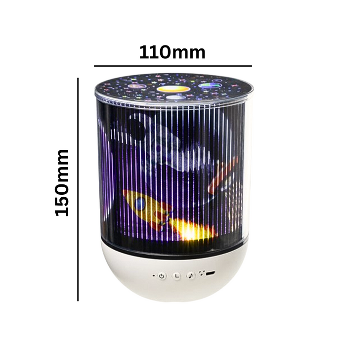 USB Rechargeable Rotating Night Lamp and Wireless Speaker