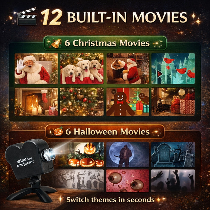 Christmas Halloween Laser Projector Mini Window Home Theatre Projector