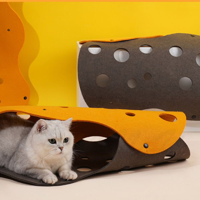 Interactive and Fun Collapsible Nest Pet Kitten Felt Tunnels