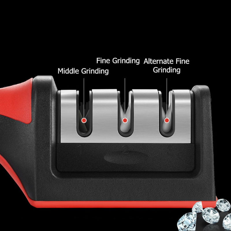 3 Levels Multipurpose Manual Kitchen Knife Sharpening Tool
