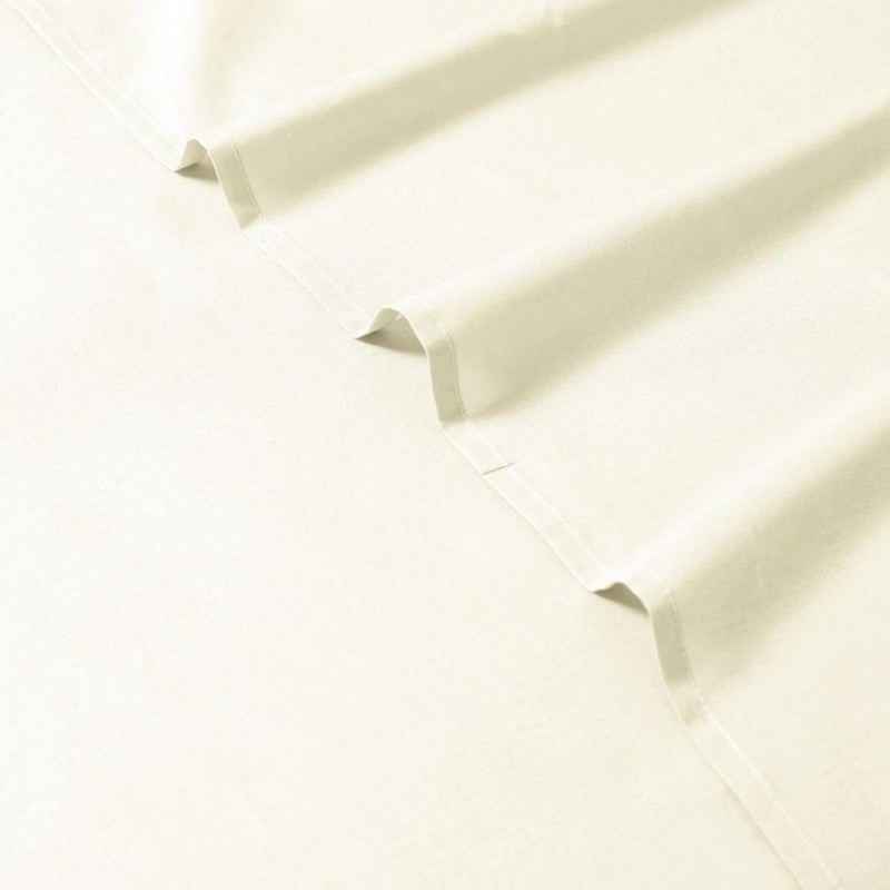 Linen 1200TC Organic Cotton Sheet Sets - Single Size Cream