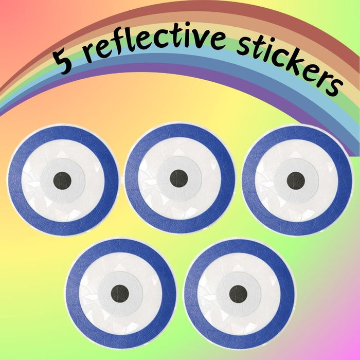 5pcs Colorful Sun Catcher Rainbow Prism Evil Eye Window Sticker