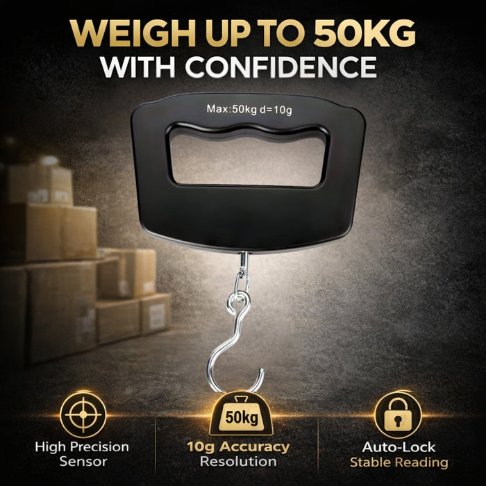 Portable Digital LCD Hanging Hook Luggage Scale