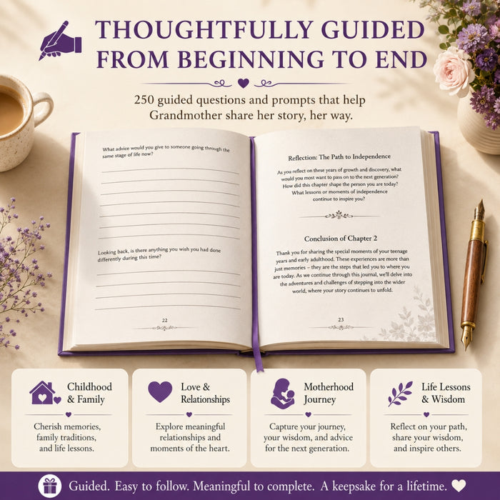 Grandma - I Want To Have Your Story Memoir Journal Book