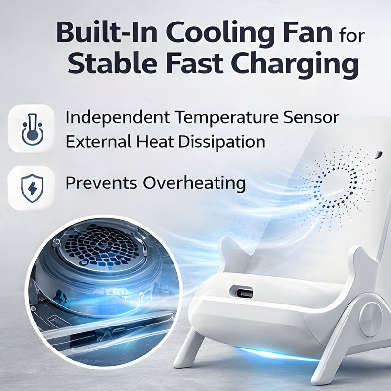 Mini Chair 15W Fast Wireless Charging Stand