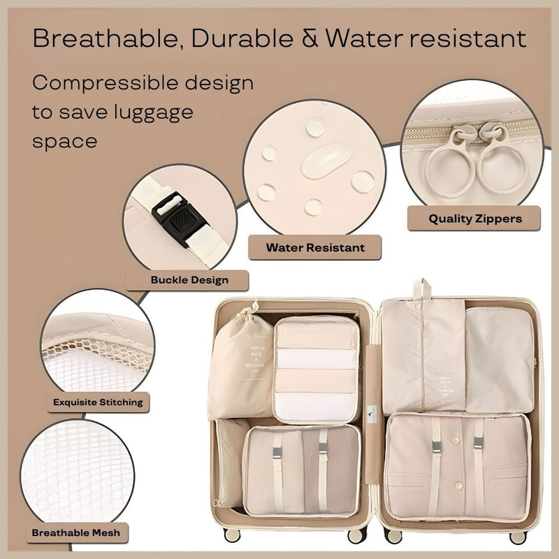 Travel Storage Packing Cubes Bag Set