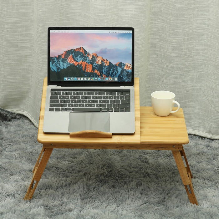 Adjustable Laptop Bed Tray Table with Drawer
