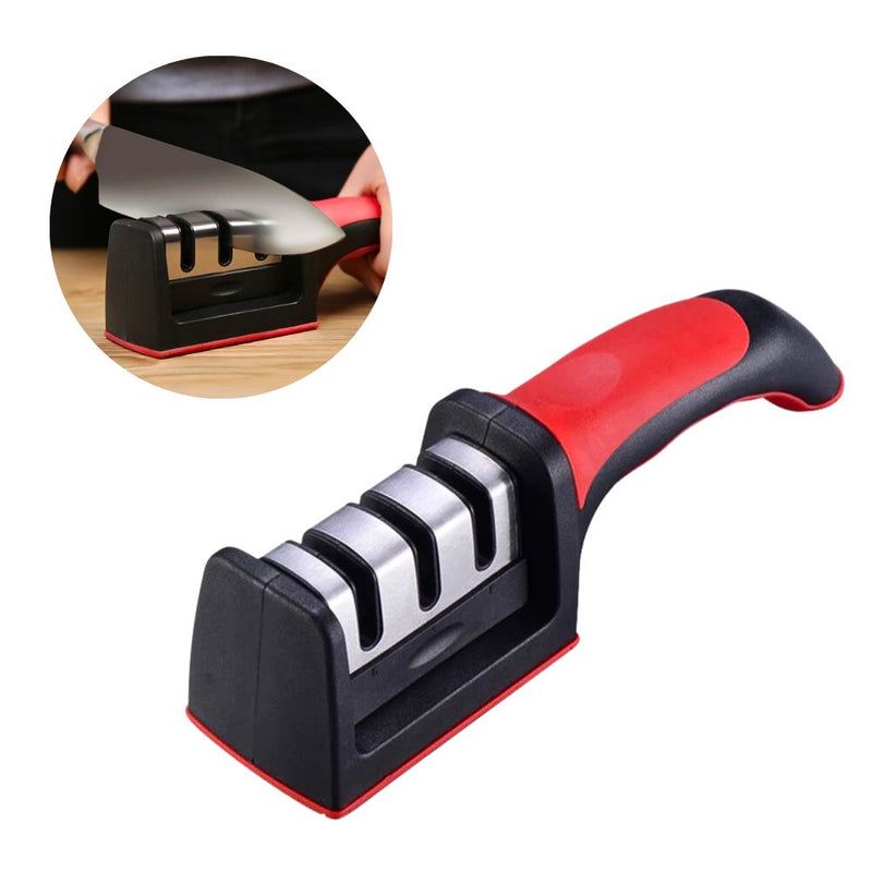 3 Levels Multipurpose Manual Kitchen Knife Sharpening Tool