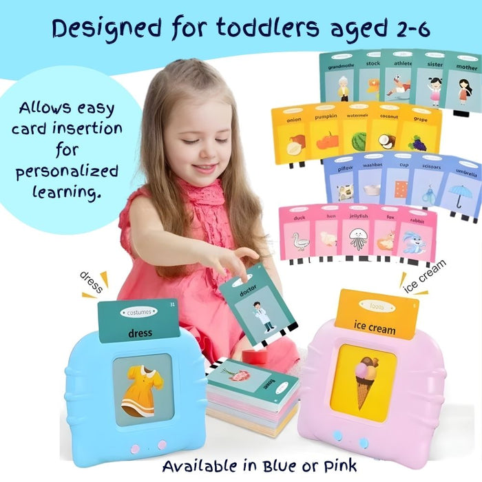 Audible Flash Cards Preschool Learning Machine - USB Rechargeable