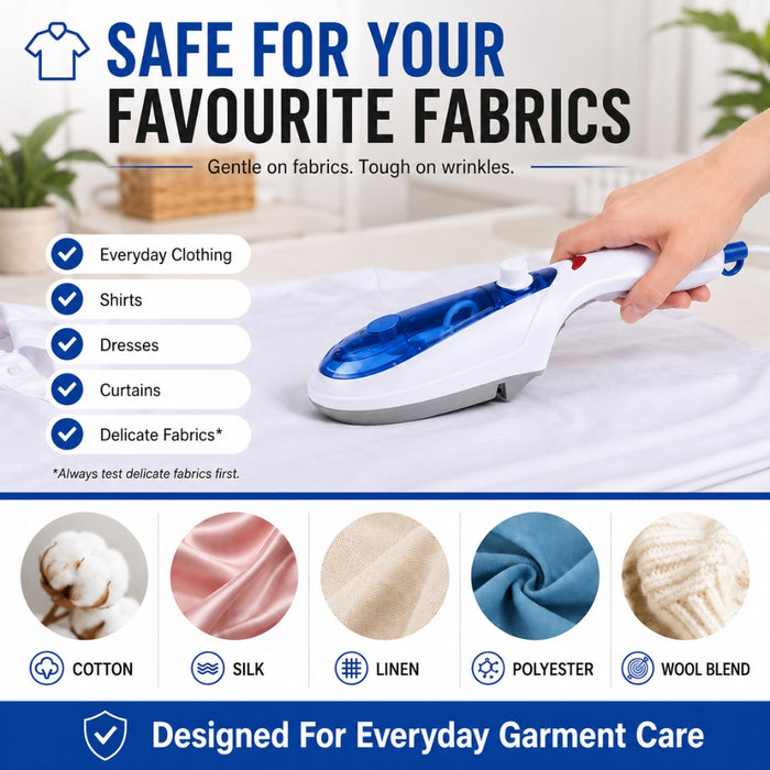 Handheld Garment Steamer Brush Portable Clothes Steam Iron (Blue)