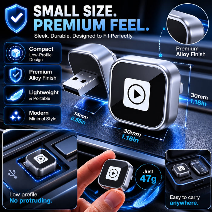 Wireless Auto CarPlay/Android USB Plug and Play Adapter