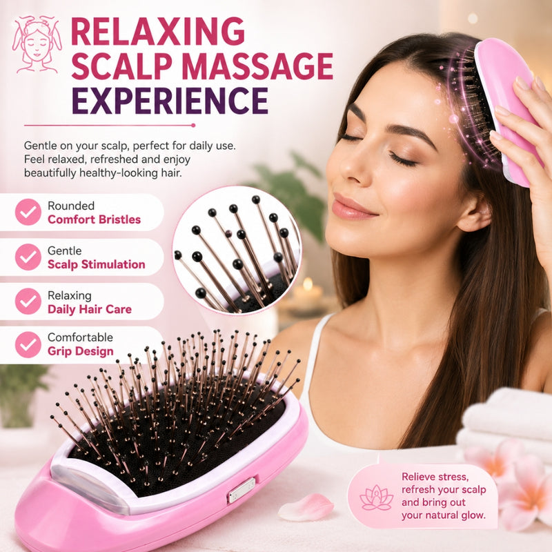 Battery Operated Hair Styling Comb and Scalp Massager