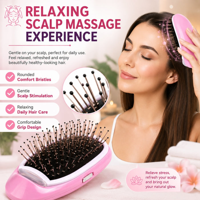 Battery Operated Hair Styling Comb and Scalp Massager