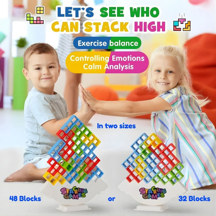 Balance Building Block Stacking Tower Game