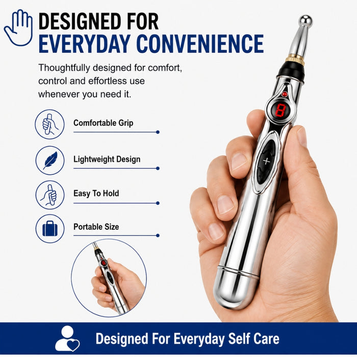 PulsePoint Electronic Massage Pen with 2 Massage Heads