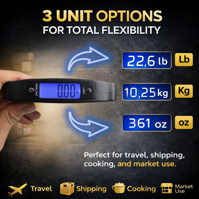 Portable Digital LCD Hanging Hook Luggage Scale