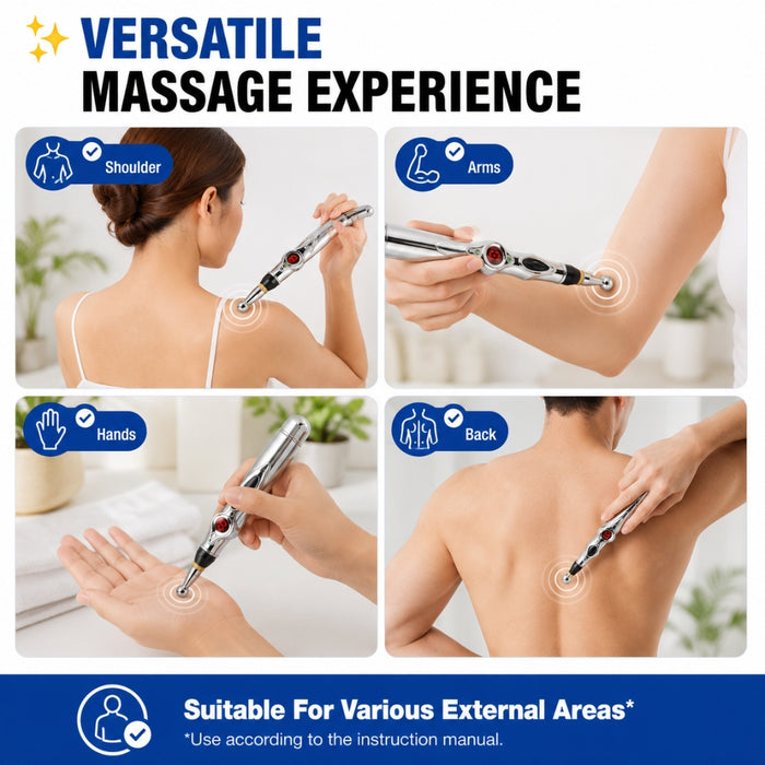 PulsePoint Electronic Massage Pen with 3 Massage Heads