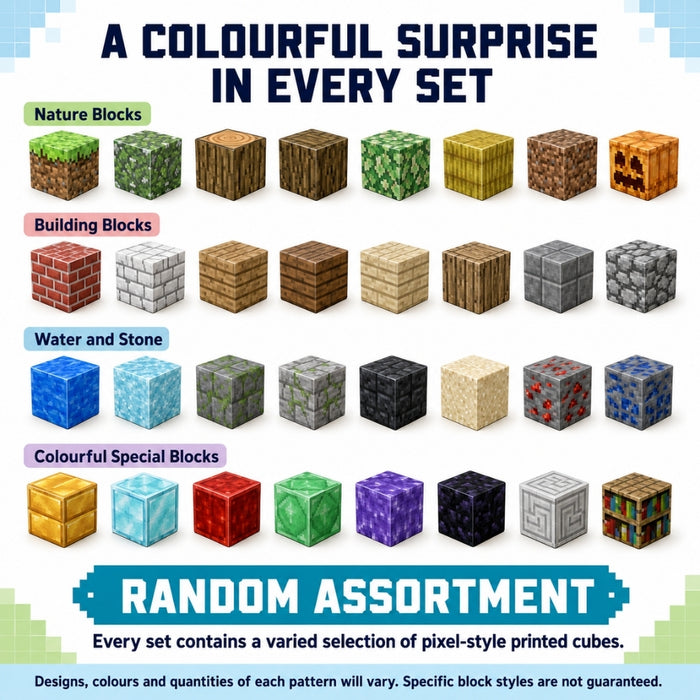 PixelCraft Magnetic Building Cubes – Random Assorted Set