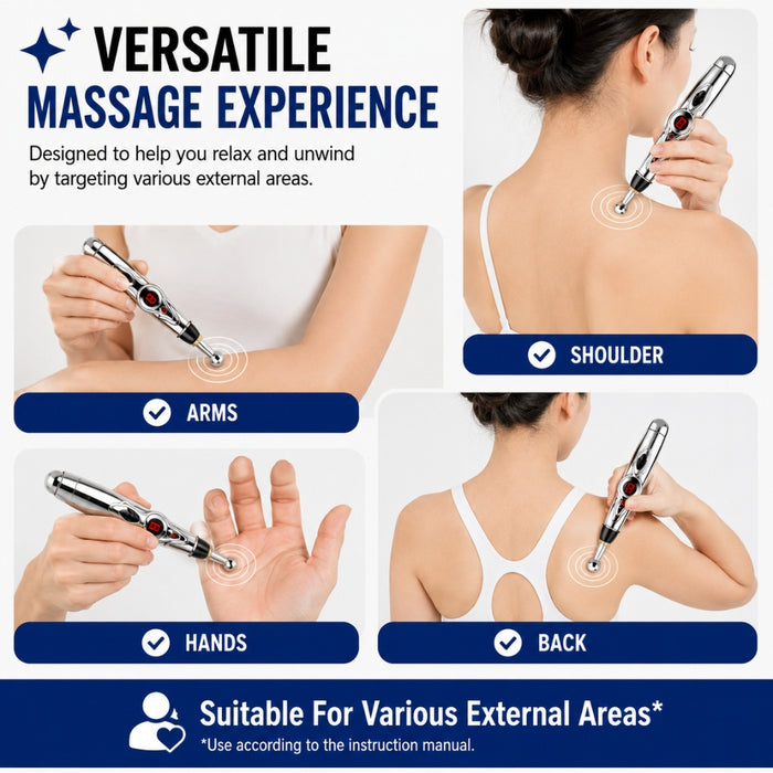 PulsePoint Electronic Massage Pen with 2 Massage Heads