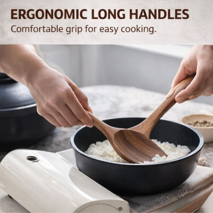 5-Piece Teak Wooden Kitchen Utensil Set