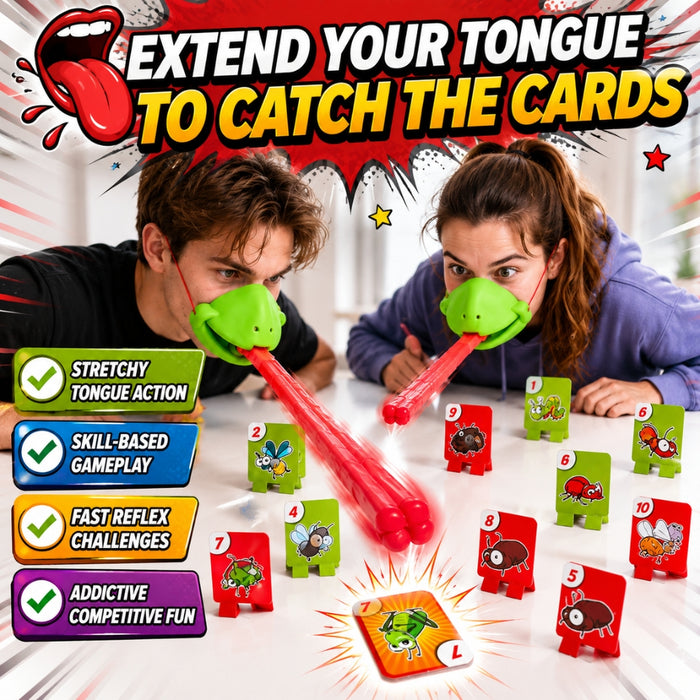 Frog Lizard Mask Wagging Tongue Card Party Game