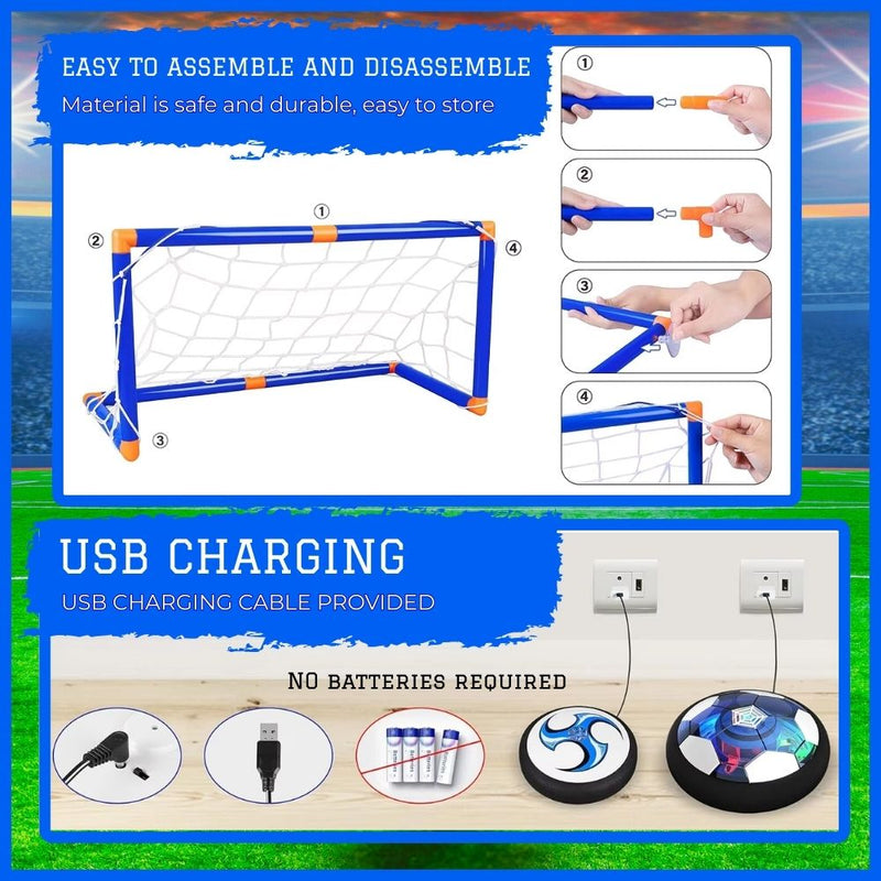USB Rechargeable Floating Hover Soccer Ball Toy Set
