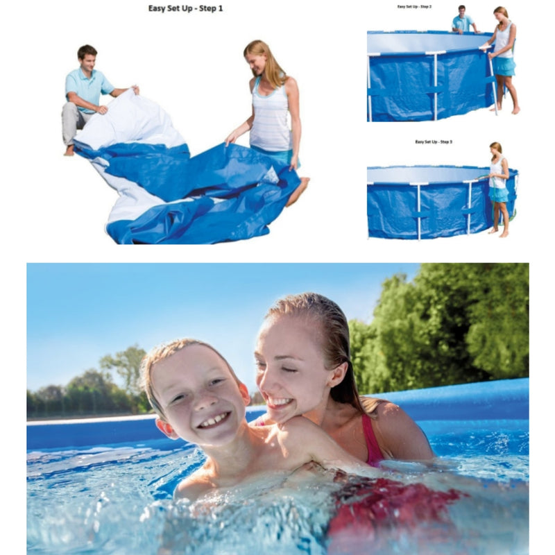 Bestway Steel Pro Circular Above Ground Swimming Pool with Pool Filter - 3.69M
