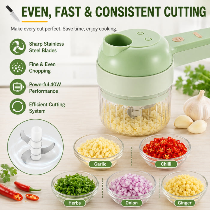 Multifunction USB Rechargeable Food Chopper Slicer & Food Prep Tool