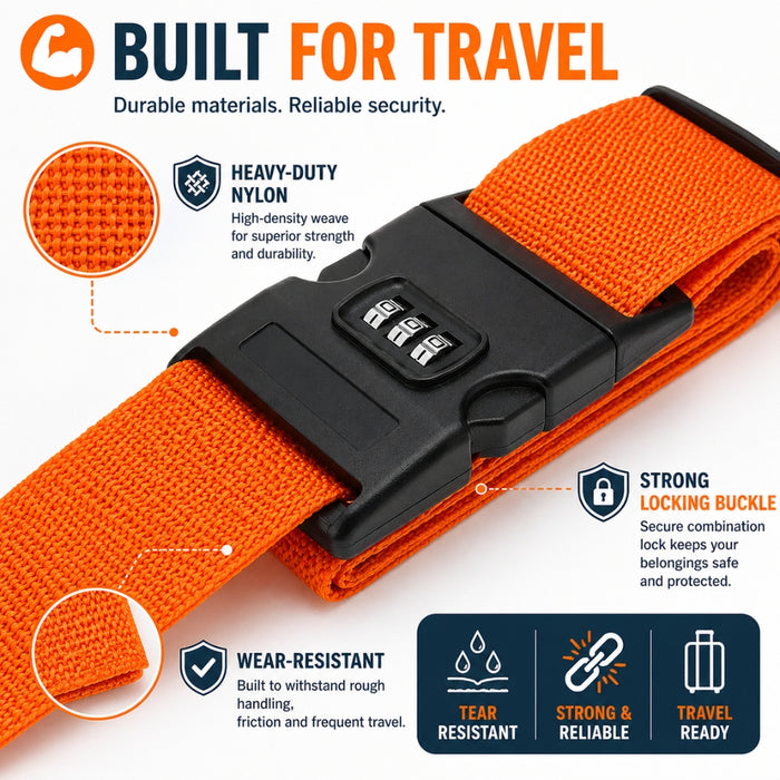 Adjustable Password Lock Packing Belt Anti-theft Luggage Buckle Strap