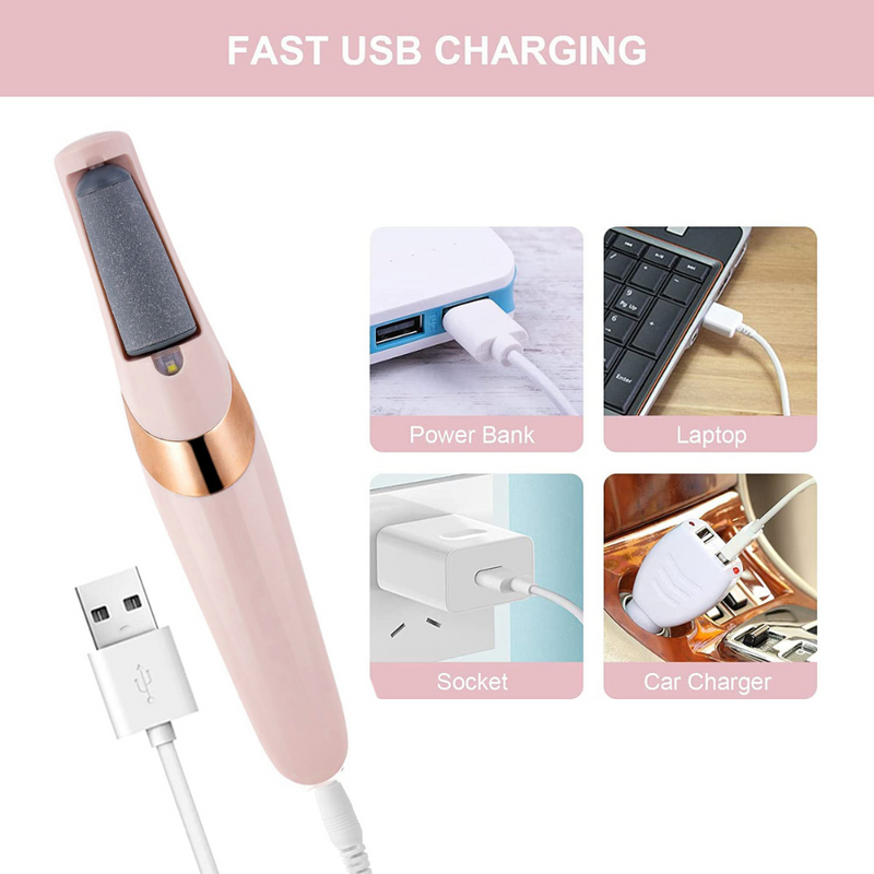 USB Rechargeable Finishing Touch Electric Foot Callus Remover