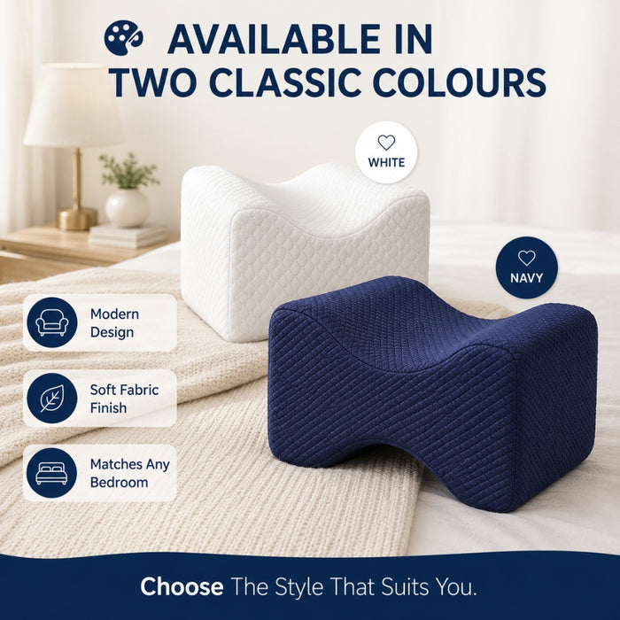 Memory Foam Side Sleeper Wedge Knee Pillow with Removable Cover