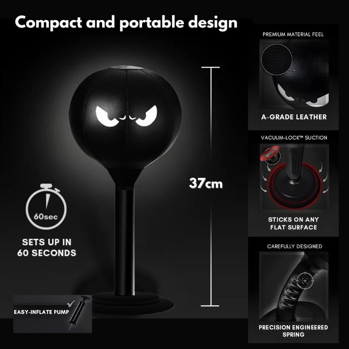 Desktop Punching Bag with Double Suction Cup Base
