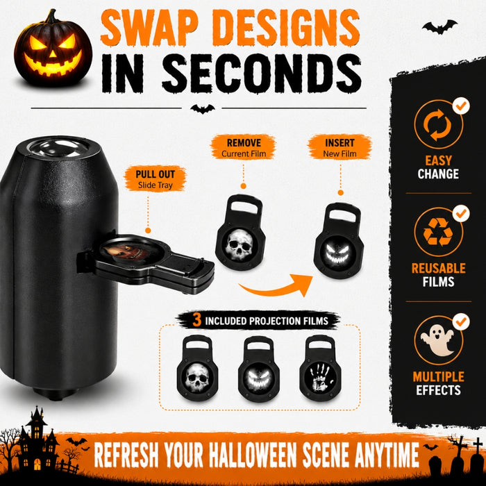 SpookyBeam USB Halloween Projection Light