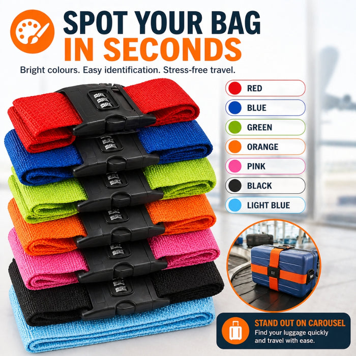 Adjustable Password Lock Packing Belt Anti-theft Luggage Buckle Strap