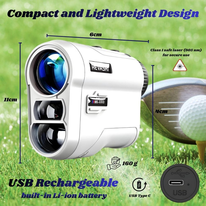 Rechargeable High-Precision Golf Laser Rangefinder 5–1000m