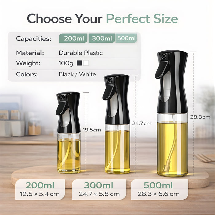 200/300/500ml Oil Spray Bottle Kitchen Oil Mister for BBQ
