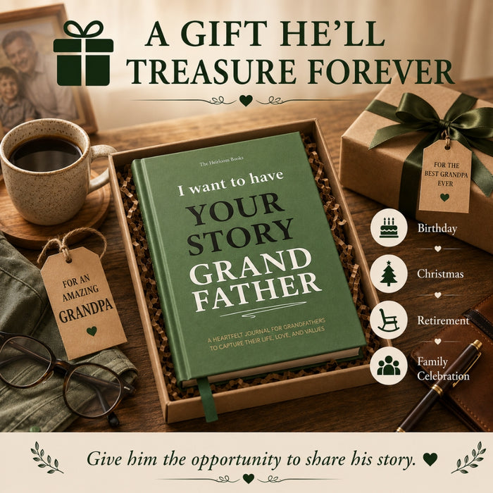 Grandpa - I Want To Have Your Story Memoir Journal Book