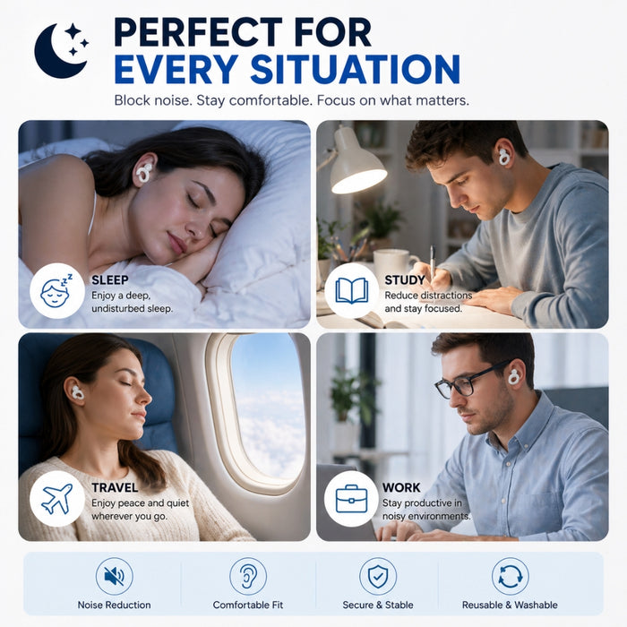 High Fidelity Noise Cancelling Reusable Silicone Ear Plugs