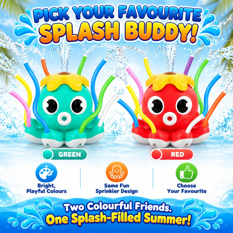 Octopus Wiggle Water Sprinkler – Kids Outdoor Splash Toy