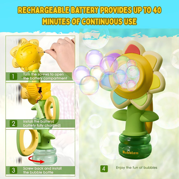 Automatic Sunflower Bubble Machine
