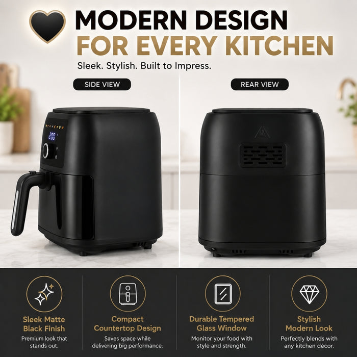 8L 1700W Digital Touch Air Fryer Oven Oil-Free Cooker