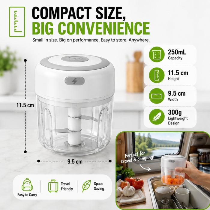 Automatic Mini Electric Food Chopper Portable Mini Food Processor