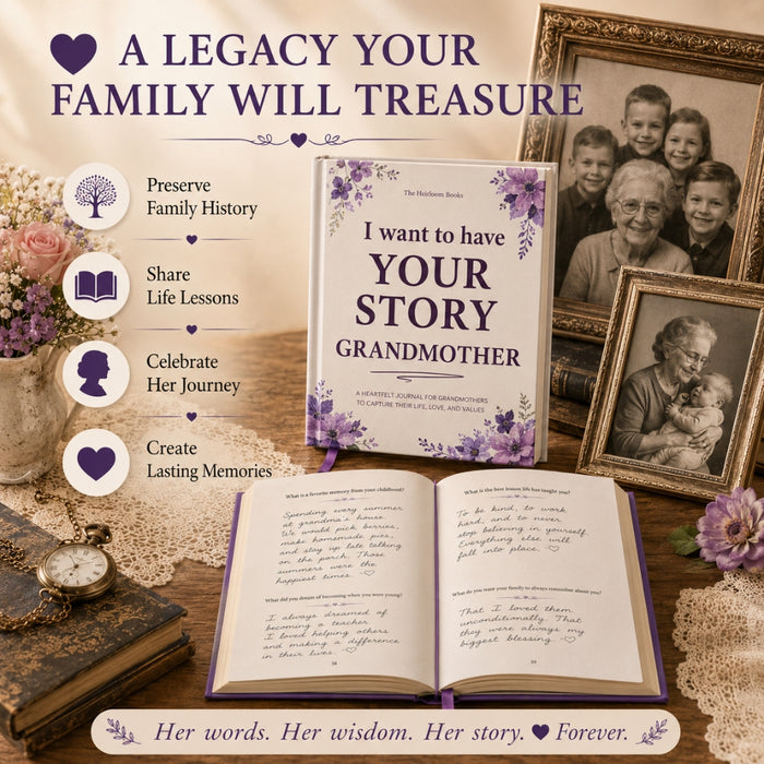Grandma - I Want To Have Your Story Memoir Journal Book