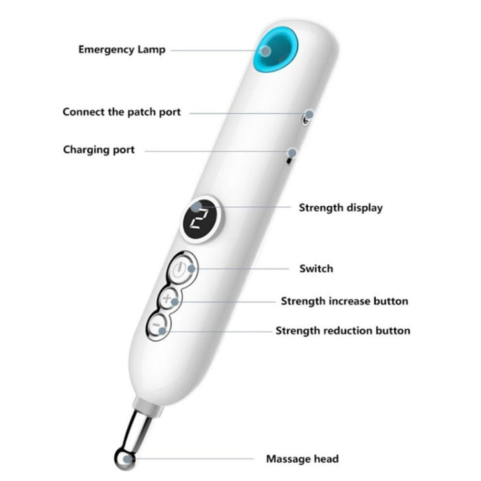 Smart Rechargeable Meridian Heat Compress Acupuncture Massager Pen