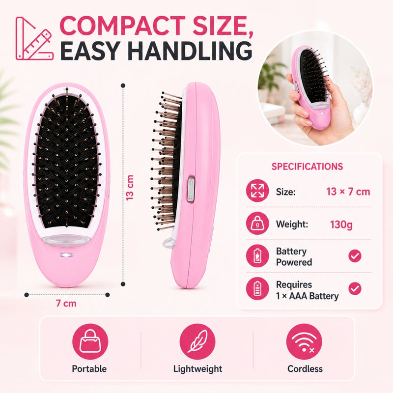 Battery Operated Hair Styling Comb and Scalp Massager